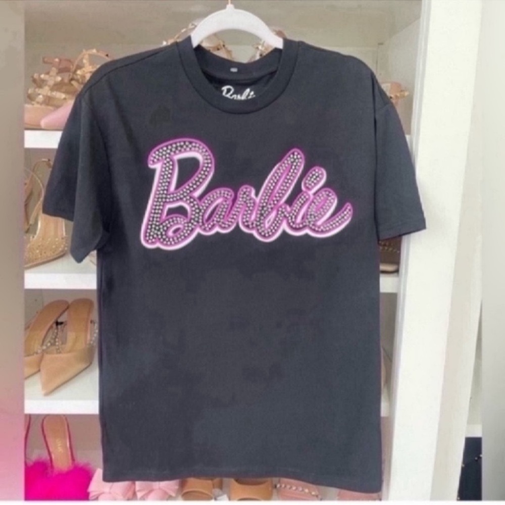 New Barbie Bling Rhinestone T-Shirt Women’s Size Small - Picture 4 of 6